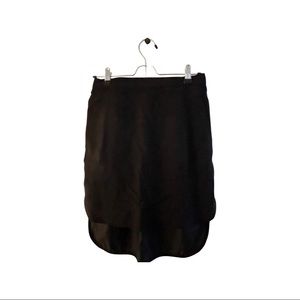 Oak & Fort Black silk skirt